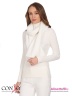 Элегантный меланжевый шарф Conso KS180320 - white – белый с фактурным узором «лапша». Модель изготовлена из приятного к телу и эластичного трикотажа. Фото 2