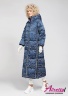 Женский пуховик длиной макси на самую холодную погоду Miss NAUMI 116 M Print Miss Navy купить в официальном интернет-магазине Alisetta.ru