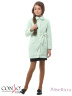 Пальто для девочек CONSO SG170210 - menthol - мятный​ укороченного типа для прохладной погоды. Модель приталенного силуэта, с длинными рукавами и аккуратным отложным воротником. Изделие застегивается на потайную молнию с фирменным металлическим замком и к