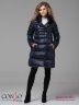 Стильное двубортное пальто Conso WMF 180520 - navy – темно-синий А-силуэта классической длины. Фото 1