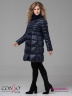 Стильное двубортное пальто Conso WMF 180520 - navy – темно-синий А-силуэта классической длины. Фото 2
