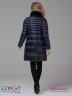 Стильное двубортное пальто Conso WMF 180520 - navy – темно-синий А-силуэта классической длины. Фото 3