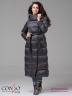 Элегантное пальто Conso WL 180523 - charcoal – антрацит с окантовкой в тон. Модель приталенного силуэта длины миди. Фото 1