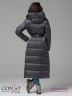 Элегантное пальто Conso WL 180523 - charcoal – антрацит с окантовкой в тон. Модель приталенного силуэта длины миди. Фото 7