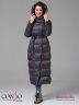 Элегантное пальто Conso WL 180523 - charcoal – антрацит с окантовкой в тон. Модель приталенного силуэта длины миди. Фото 4