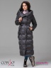 Элегантное пальто Conso WL 180523 - charcoal – антрацит с окантовкой в тон. Модель приталенного силуэта длины миди. Фото 2