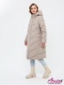 Купить женский длинный теплый пуховик пальто  ALBANA 120 BEIGE - Бежевый 