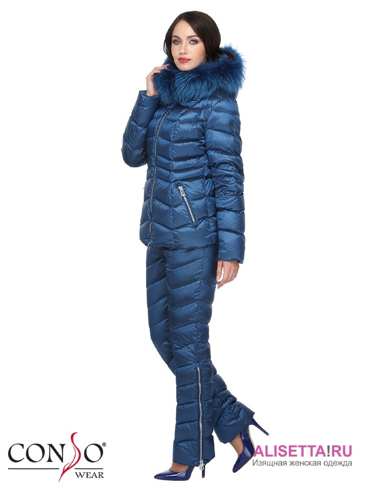 Комплект женский куртка+брюки Conso WSFP170553 - ink blue – чернильно синий