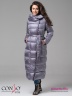 Элегантное пальто Conso WL 180523 - amethyst – сиреневый с окантовкой в тон. Модель приталенного силуэта длины миди. Фото 1