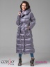 Элегантное пальто Conso WL 180523 - amethyst – сиреневый с окантовкой в тон. Модель приталенного силуэта длины миди. Фото 2