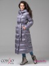 Элегантное пальто Conso WL 180523 - amethyst – сиреневый с окантовкой в тон. Модель приталенного силуэта длины миди. Фото 4