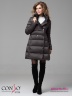 Стильное двубортное пальто Conso WMF 180520 - charcoal – антрацит А-силуэта классической длины. Фото 2