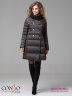 Стильное двубортное пальто Conso WMF 180520 - charcoal – антрацит А-силуэта классической длины. Фото 1