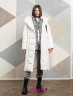 Пуховик стильный женский ALBANA 132 WHITE - Белый Длинное зимнее пальто