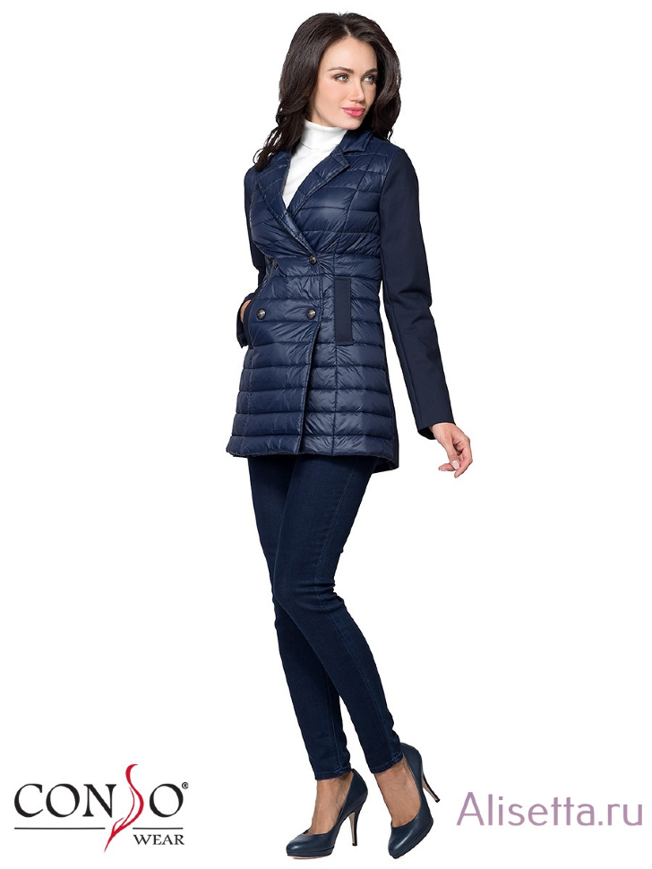 Пальто женское CONSO SS170113 - dark navy - тёмно-синий