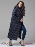 Оригинальное пальто Conso WL 180529 - indigo – чернильный прямого силуэта длины миди. Свободный отложной воротник, зафиксированный кнопкой. Фото 5