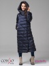Оригинальное пальто Conso WL 180529 - indigo – чернильный прямого силуэта длины миди. Свободный отложной воротник, зафиксированный кнопкой. Фото 2