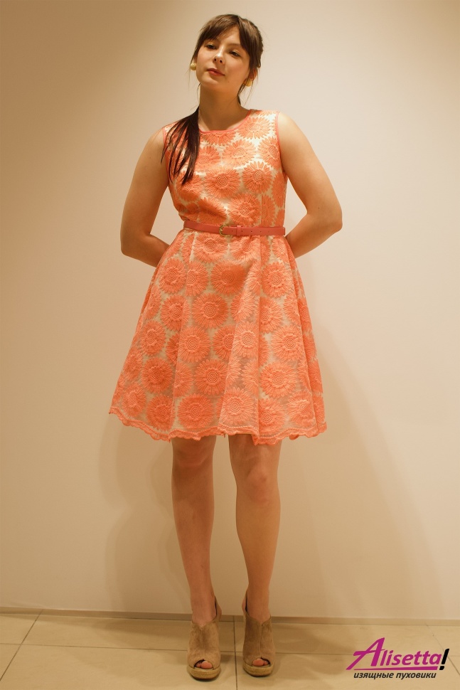 Платье Derhy 15157 розовый коралл