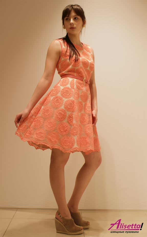 Платье Derhy 15157 розовый коралл