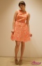 Платье приталенного силуэта без рукавов кружевные цветы нежно-розовый цвет