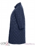 CONSO SS170114 - navy - тёмно-синий​ - стильное укороченное пальто для прохладной погоды. Свободный силуэт с воротником-стойкой, фиксирующимся магнитной застежкой, и рукавами три четверти. Фото 5