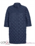 CONSO SS170114 - navy - тёмно-синий​ - стильное укороченное пальто для прохладной погоды. Свободный силуэт с воротником-стойкой, фиксирующимся магнитной застежкой, и рукавами три четверти. Фото 4