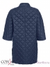 CONSO SS170114 - navy - тёмно-синий​ - стильное укороченное пальто для прохладной погоды. Свободный силуэт с воротником-стойкой, фиксирующимся магнитной застежкой, и рукавами три четверти. Фото 6
