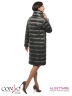 Стильное женское пальто Conso WL170523 - military – хаки​ прямого силуэта длиной ниже колена. Модель застегивается на потайные кнопки. Фото 3