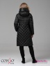 Модное пальто Conso WM 180521 - nero – черный с завышенной талией длиной ниже колена. Фото 3