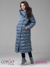 Оригинальное пальто Conso WL 180529 - storm – синий прямого силуэта длины миди. Свободный отложной воротник, зафиксированный кнопкой. Фото 4