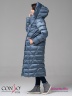 Оригинальное пальто Conso WL 180529 - storm – синий прямого силуэта длины миди. Свободный отложной воротник, зафиксированный кнопкой. Фото 7