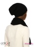 Элегантный шарф Conso KS180321 - nero – черный с объемным узором «косичка». Модель изготовлена из приятного к телу, мягкого трикотажа. Фото 2