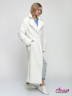 Женское пальто​ под искуственную шубу ​марки W.Sharvel модель SRR90063 белая длинная