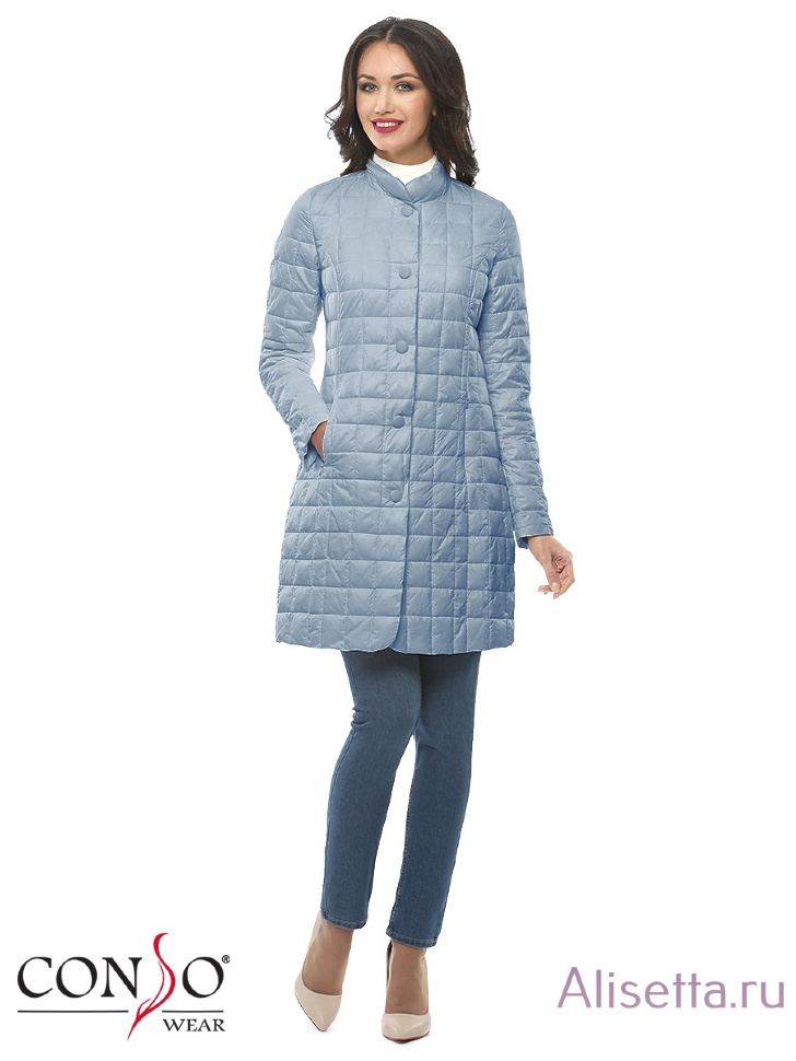 Пальто женское CONSO SS170115 - blue sky - голубой металлик