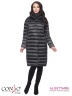 Стильное женское пальто Conso WL170523 - argon – мокрый асфальт​ прямого силуэта длиной ниже колена. Модель застегивается на потайные кнопки. Фото 1