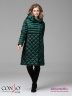 Модное пальто Conso WM 180521 - taiga – ультрамарин зеленый​ с завышенной талией длиной ниже колена. Фото 1