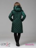 Модное пальто Conso WM 180521 - taiga – ультрамарин зеленый​ с завышенной талией длиной ниже колена. Фото 4