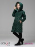 Модное пальто Conso WM 180521 - taiga – ультрамарин зеленый​ с завышенной талией длиной ниже колена. Фото 3