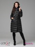 Эффектное пуховое пальто-трансформер Conso WL 180522 - nero – черный. Модель свободного силуэта длиной ниже колена. Фото 1