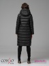 Эффектное пуховое пальто-трансформер Conso WL 180522 - nero – черный. Модель свободного силуэта длиной ниже колена. Фото 5