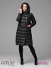 Эффектное пуховое пальто-трансформер Conso WL 180522 - nero – черный. Модель свободного силуэта длиной ниже колена. Фото 3