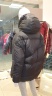 Куртка оверсайз на натуральном пуху с интересной стежкой NAUMI 1794 Black - Черный