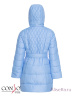 Cтильная куртка для девочек CONSO SG170207 - blue melange - синий меланж​ - лучшее решение для прохладной погоды. Приталенный силуэт классической длины с воротником-стойкой. Модель застегивается на фронтальную молнию. Фото 7