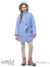 Cтильная куртка для девочек CONSO SG170207 - blue melange - синий меланж​ - лучшее решение для прохладной погоды. Приталенный силуэт классической длины с воротником-стойкой. Модель застегивается на фронтальную молнию. Фото 2