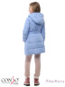 Cтильная куртка для девочек CONSO SG170207 - blue melange - синий меланж​ - лучшее решение для прохладной погоды. Приталенный силуэт классической длины с воротником-стойкой. Модель застегивается на фронтальную молнию. Фото 4