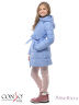 Cтильная куртка для девочек CONSO SG170207 - blue melange - синий меланж​ - лучшее решение для прохладной погоды. Приталенный силуэт классической длины с воротником-стойкой. Модель застегивается на фронтальную молнию. Фото 3