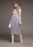 Пальто пуховое женское NAUMI 18 W 718 01 13 Quartz – Серый ​зимнее двубортное полуприлегающего силуэта, длиной выше щиколоток, с капюшоном