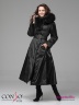 Эффектное женское пальто макси-длины Conso WLF 180535 - nero – черный. Расклешенная модель с потайной застежкой на кнопках. Фото 1