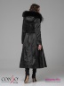 Эффектное женское пальто макси-длины Conso WLF 180535 - nero – черный. Расклешенная модель с потайной застежкой на кнопках. Фото 4