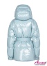 Брендовый пуховик с капюшоном NAUMI 746 Q Aqua - Голубой